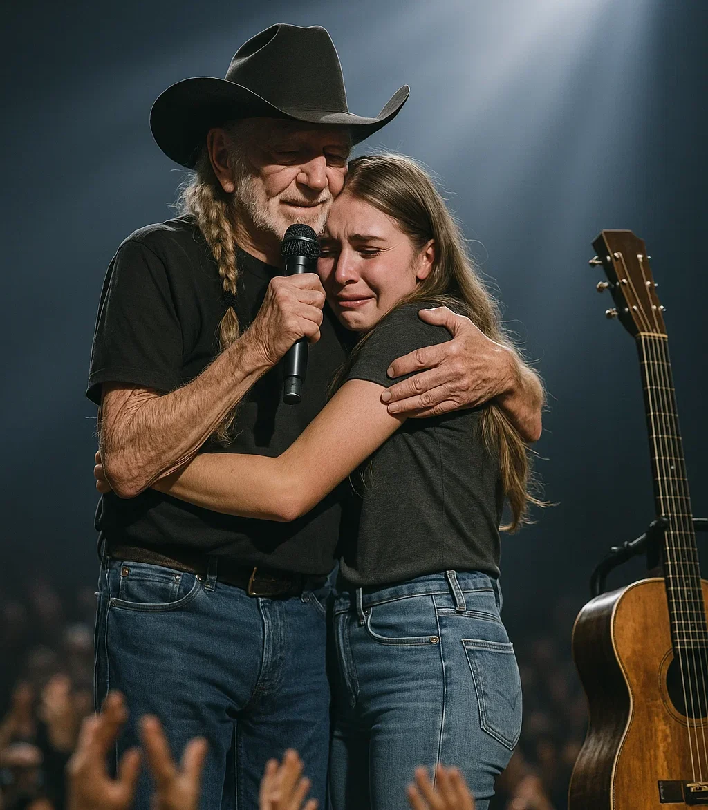 Under the warm Austin night lights, the crowd fell into sudden silence. Willie Nelson stopped mid-song, lowering his guitar as his gaze locked onto a faded cardboard sign held in the front row: “I got into Stanford. You said we’d sing together.”