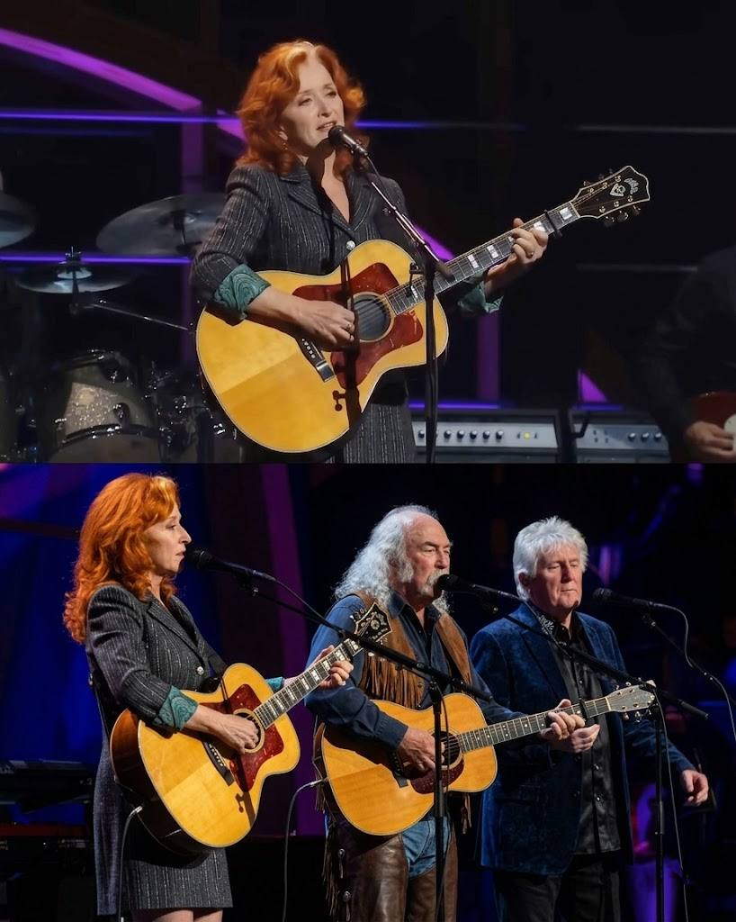 At the 25th Anniversary Rock and Roll Hall of Fame Concert at Madison Square Garden, Bonnie Raitt joined Crosby, Stills & Nash for a devastatingly beautiful performance of “Love Has No Pride.” Originally popularized by Linda Ronstadt in the 70s, the song was completely transformed from a tale of youthful heartbreak into a profound, weathered reflection on a lifetime of survival.